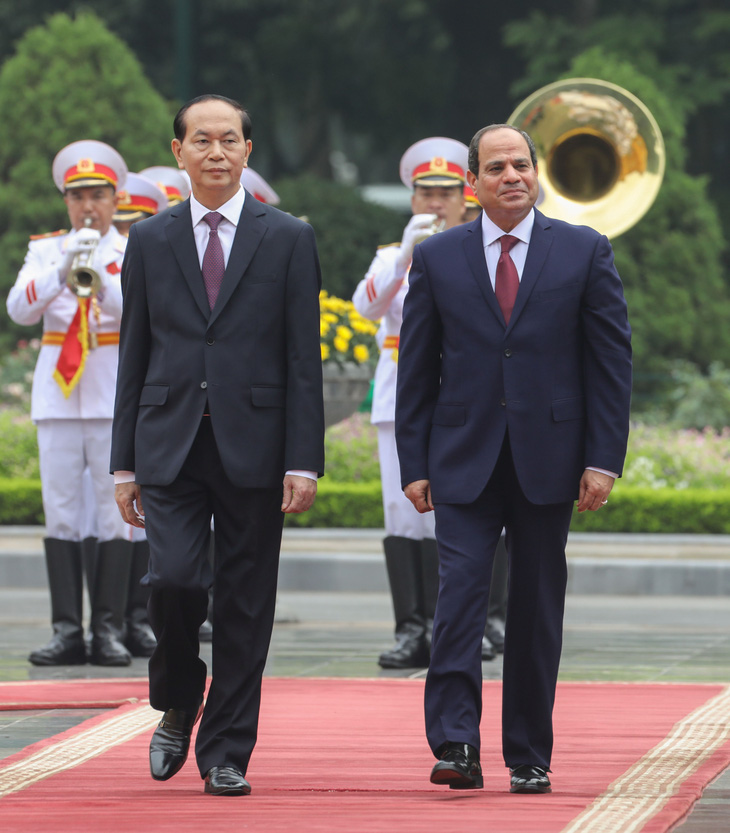 Chủ tịch nước Trần Đại Quang tiếp đón Tổng thống Ai Cập - Ảnh 2.