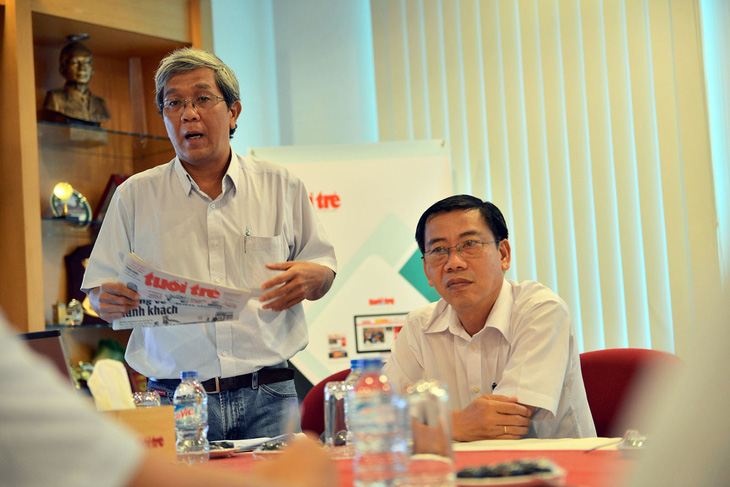 Đoàn nhà báo Lào tham quan báo Tuổi Trẻ - Ảnh 3.