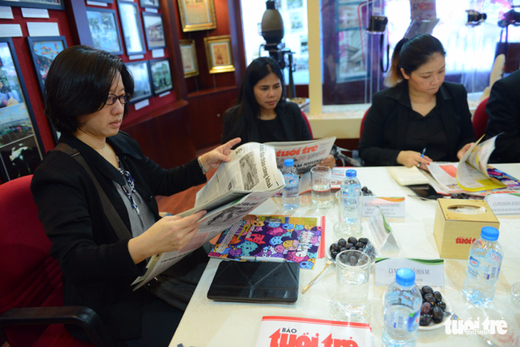 Đoàn nhà báo Thái Lan tham quan báo Tuổi Trẻ - Ảnh 4.