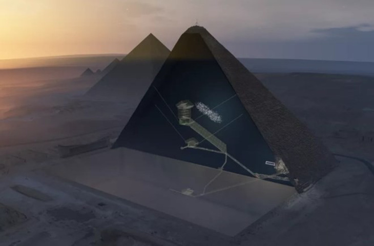 Phát hiện căn hầm khổng lồ đầy bí ẩn trong lòng kim tự tháp Ai Cập - Ảnh 1.