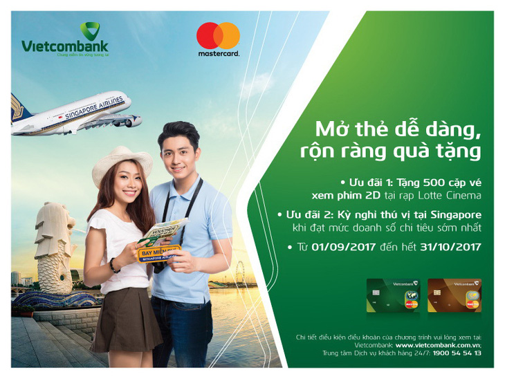 Nhiều ưu đãi cho chủ thẻ tín dụng Vietcombank MasterCard - Ảnh 1.