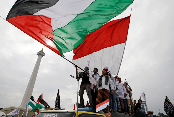 80.000 người biểu tình Bảo vệ Palestine ở Indonesia - Ảnh 3.