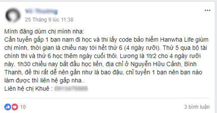 Cạm bẫy từ những quảng cáo tuyển dụng lạ tai - Ảnh 3.