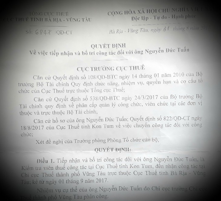 Kiểm tra, xử lý vụ con công tác nơi cha làm trưởng đoàn thanh tra - Ảnh 2.