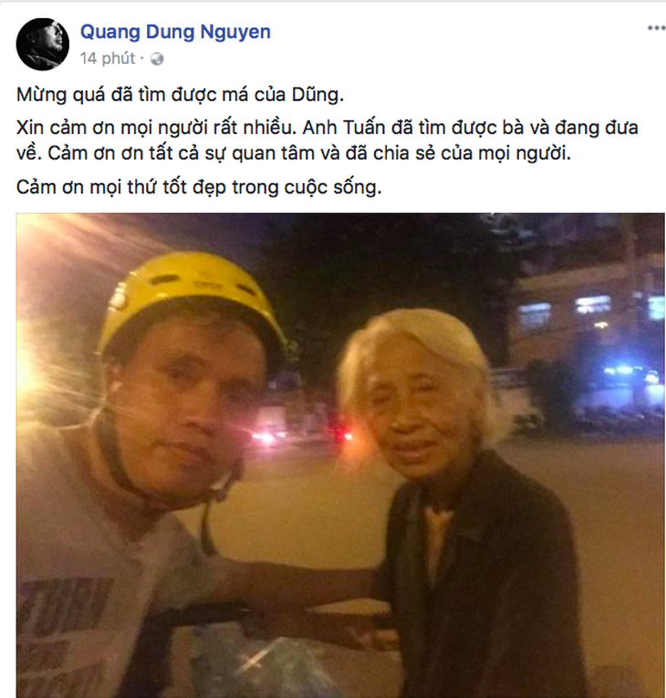 Đạo diễn Nguyễn Quang Dũng đã tìm được mẹ đi lạc - Ảnh 1.