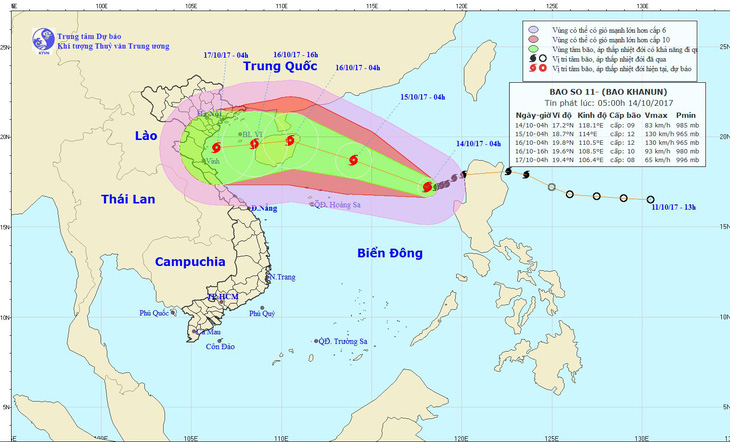 Bão số 11 có khả năng mạnh lên - Ảnh 1.