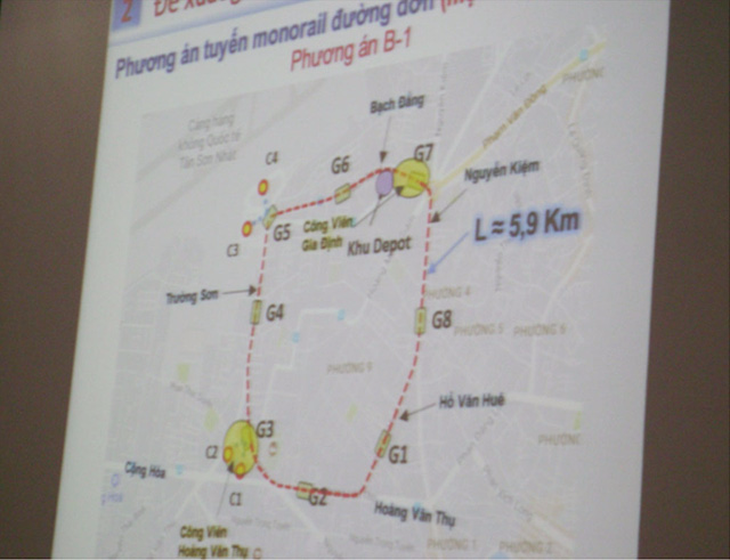 Đề xuất làm monorail vào Tân Sơn Nhất giá 35-50 triệu USD/km - Ảnh 1.