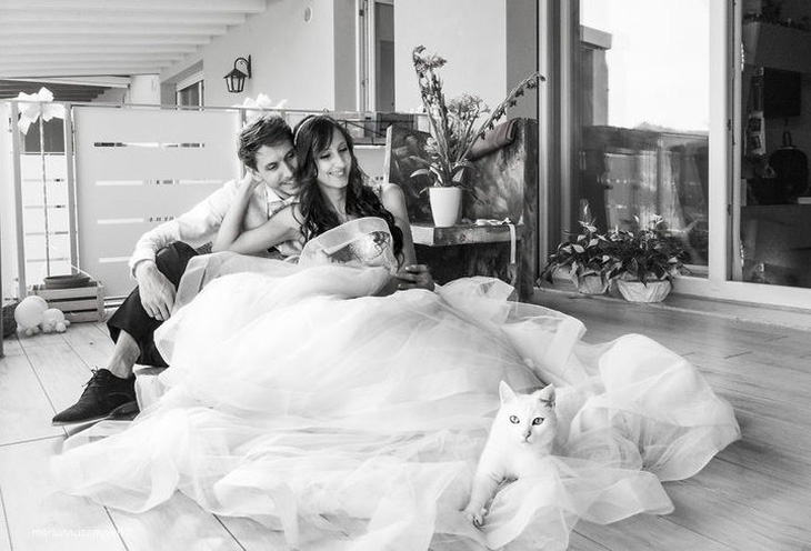 Ảnh cưới dễ thương chụp cùng mèo cưng - Ảnh 7.