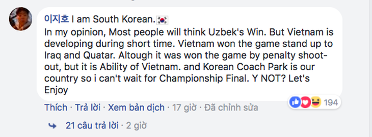 Dân mạng Hàn Quốc, Nhật Bản... liên tục cổ vũ U23 Việt Nam - Ảnh 9.