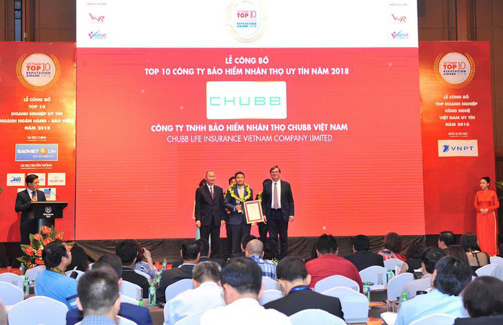 Chubb Life Việt Nam giữ vững vị trí “Top 10 Công ty Bảo hiểm Nhân thọ Uy tín năm 2018” - Ảnh 1.