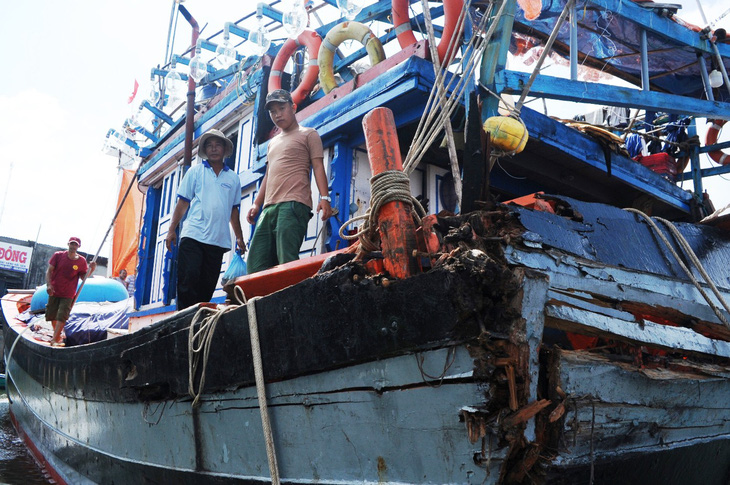 Một tàu cá Quảng Nam bị đâm vỡ ở Hoàng Sa - Ảnh 4.
