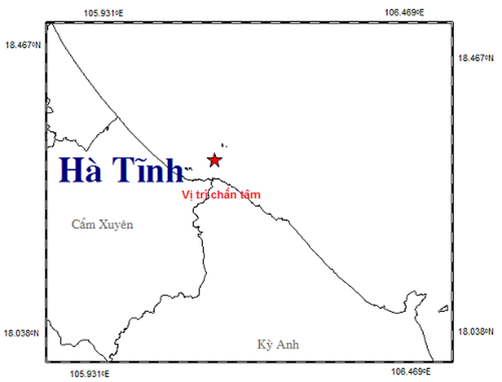 Lại động đất 2,3 độ richter tại Hà Tĩnh - Ảnh 1.