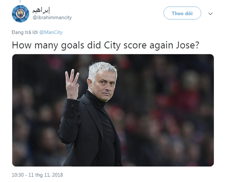 HLV Mourinho bị dân mạng chế giễu tơi tả sau trận thua Manchester City - Ảnh 3.