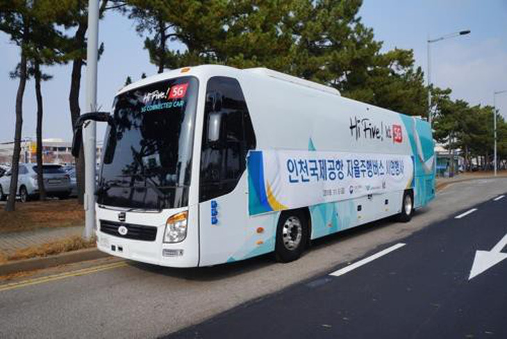 Sân bay Hàn Quốc đầu tiên có xe buýt tự lái - Ảnh 1.