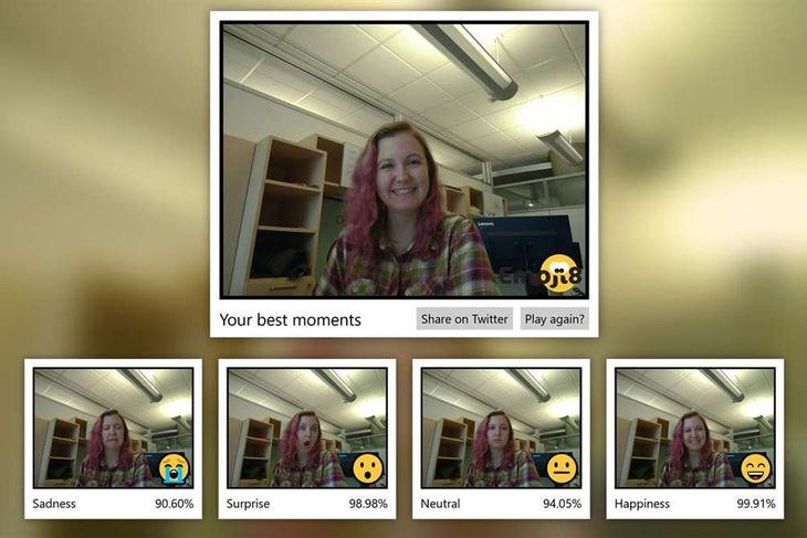 Microsoft tung ra ứng dụng Emoji8 đánh giá biểu cảm khuôn mặt người dùng - Ảnh 1.