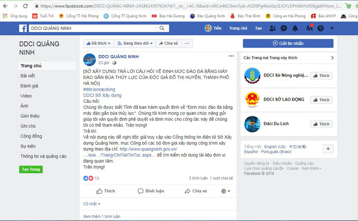 Quảng Ninh dùng Facebook đối thoại với dân và doanh nghiệp - Ảnh 2.