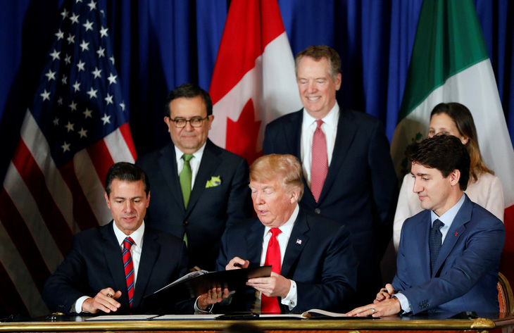 Mỹ, Canada, Mexico ký thỏa thuận thay thế NAFTA - Ảnh 1.