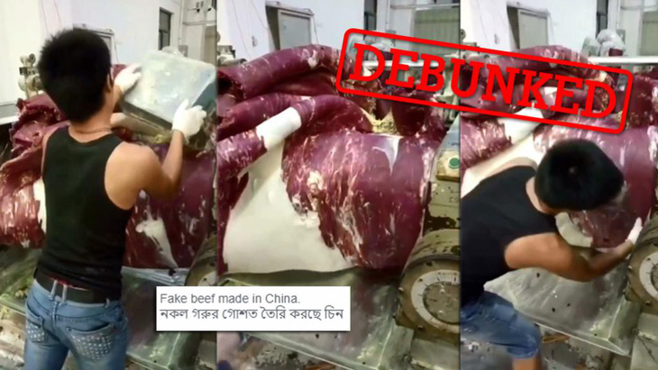Thực hư video làm thịt bò giả của Trung Quốc đang được chia sẻ mạnh - Ảnh 1.