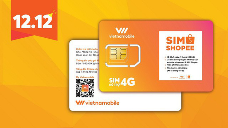 Vietnamobile 4G Shopee ra mắt chào đón lễ hội mua sắm trực tuyến 12-12 - Ảnh 1.