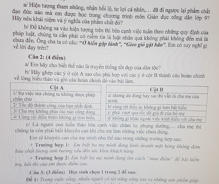 Em làm gì khi biết ba mẹ mua điểm cho mình? - Ảnh 2.