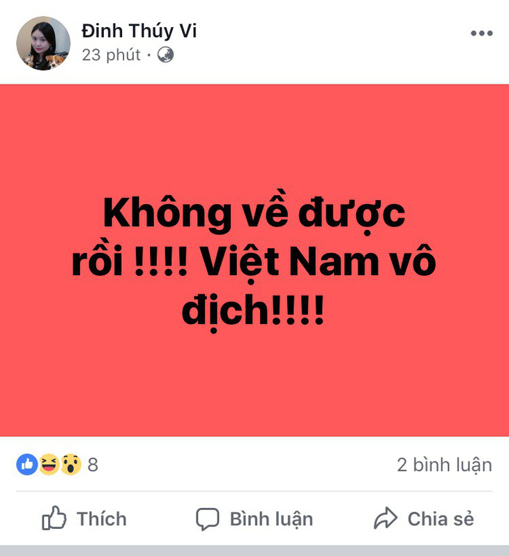 Dân mạng nhuộm đỏ mạng xã hội khi tuyển Việt Nam vô địch - Ảnh 4.