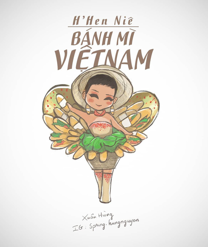 Tranh chibi đầy thần thái của H’Hen Niê tại cuộc thi Hoa hậu Hoàn vũ - Ảnh 2.