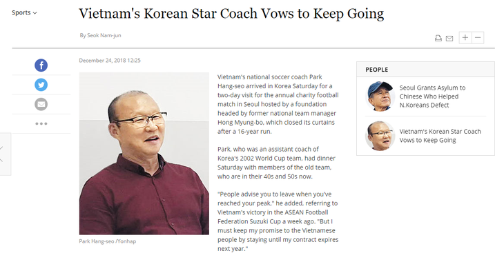 HLV Park nói với báo Hàn: Tôi phải giữ lời hứa với người dân Việt Nam’ - Ảnh 1.