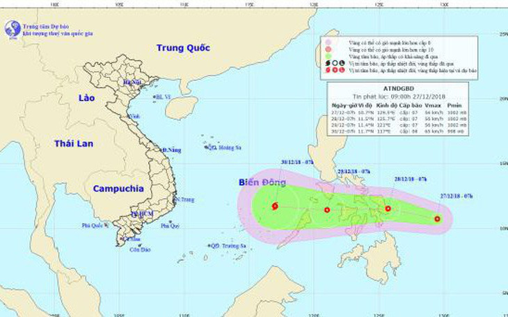 Áp thấp nhiệt đới hướng về Biển Đông, khả năng mạnh thành bão