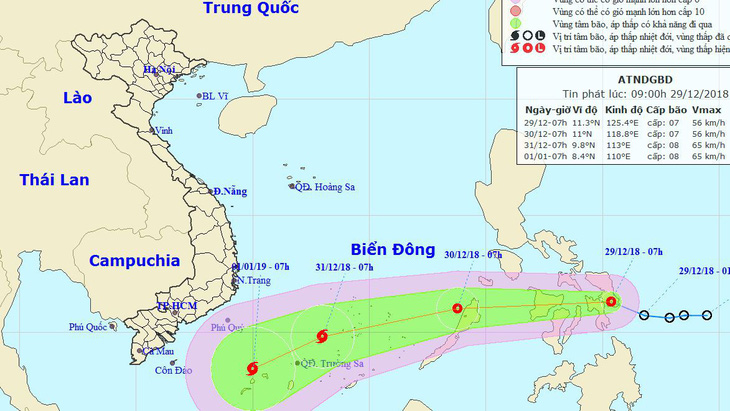 Áp thấp nhiệt đới đang tiến vào Biển Đông - Ảnh 1.