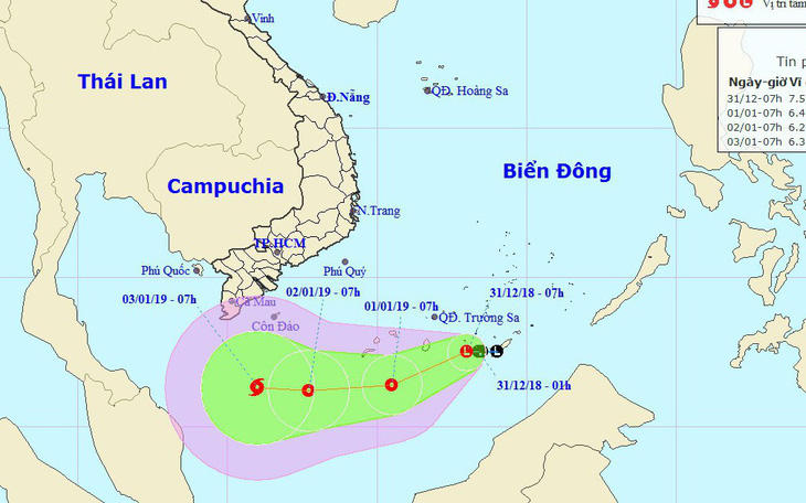 Biển Đông xuất hiện áp thấp mới, khả năng mạnh thành bão