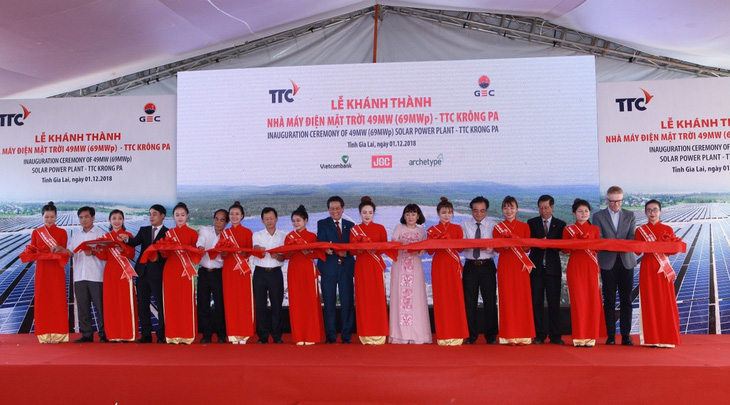 Khánh thành nhà máy điện mặt trời TTC Krông Pa - Ảnh 1.