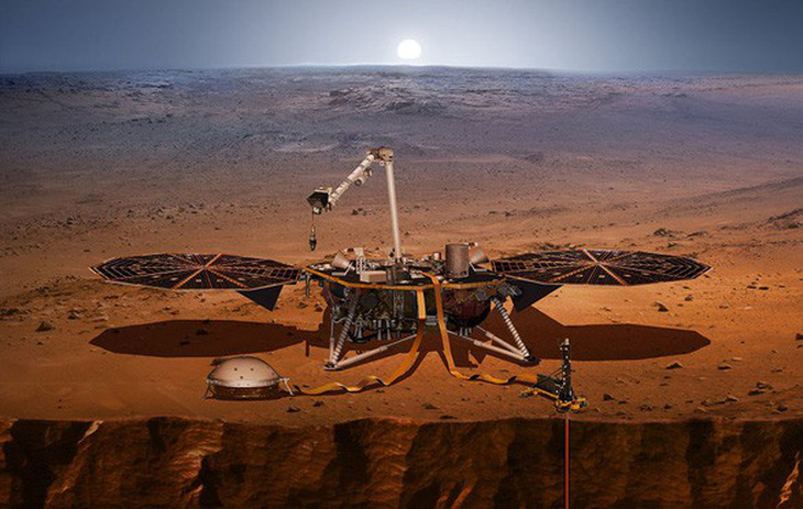 Tàu thăm dò Mars InSight của NASA bất ngờ ghi được tiếng gió trên Sao Hỏa - Ảnh 1.