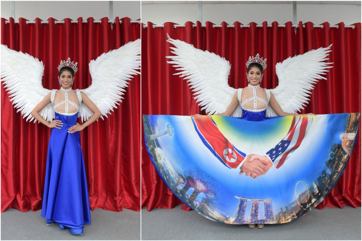 Trang phục Singapore dự Miss Universe bị chê vào phút chót - Ảnh 1.