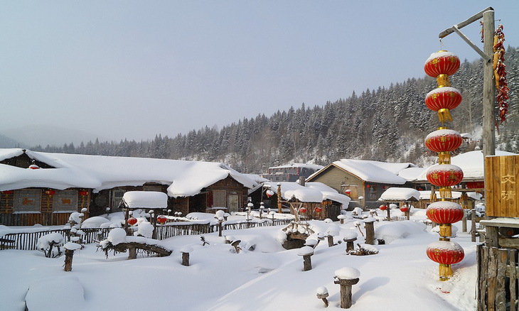 Ngôi làng tuyết trắng đẹp như trong cổ tích ở Cáp Nhĩ Tân - Ảnh 9.