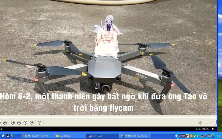 Video clip đưa ông Táo về trời bằng flycam 
