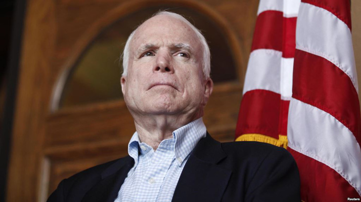 TNS McCain nổi xung thiên vì ông Trump chúc mừng ông Putin - Ảnh 1.
