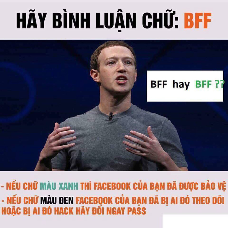 Đừng xỉu vì tin giả BFF đổi màu liên quan đến bảo mật Facebook! - Ảnh 1.