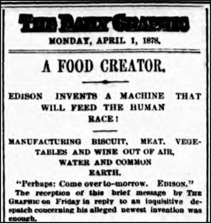 Thomas Edison từng sáng chế máy sản xuất thịt từ đất - Ảnh 2.