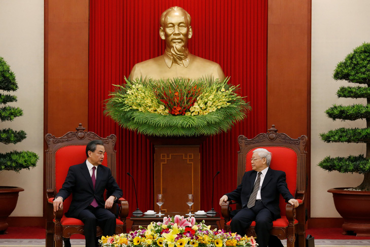 Tổng bí thư Nguyễn Phú Trọng tiếp Bộ trưởng Ngoại giao Vương Nghị - Ảnh 1.