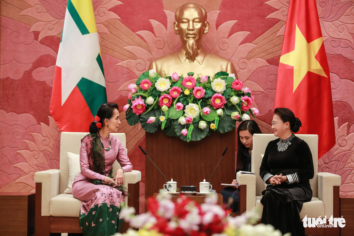 Tổng bí thư Nguyễn Phú Trọng tiếp thân mật bà San Suu Kyi - Ảnh 2.