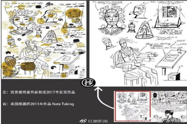 Giáo sư Trung Quốc bị sa thải vì đạo tranh của họa sĩ Anh - Ảnh 1.