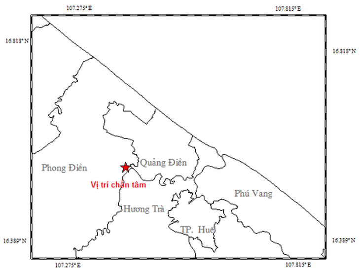 Động đất 2,5 độ richter ở Thừa Thiên - Huế - Ảnh 1.