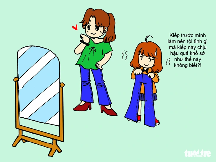 Hí họa: 10 nỗi khổ không ai thấu của nàng chân ngắn - Ảnh 4.