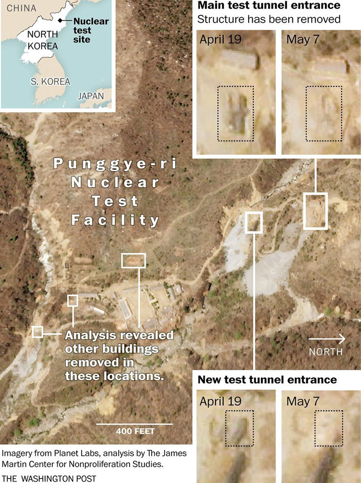 Triều Tiên sẽ phá hủy bãi thử hạt nhân sớm nhất ngày 23-5 - Ảnh 1.