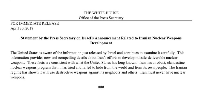 Nhà Trắng đổ lỗi cho ‘thằng đánh máy’ trong thông cáo về Iran - Ảnh 1.