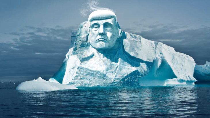 Tạc tượng ông Trump lên băng Bắc Cực để… đánh thức nhân loại - Ảnh 1.