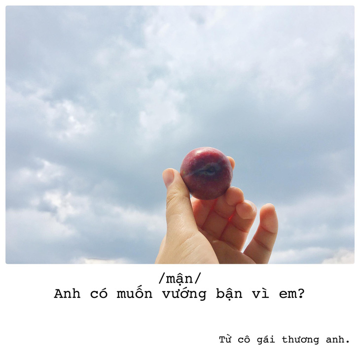 Bộ ảnh thả thính bằng trái cây của cô gái Sài Gòn - Ảnh 1.
