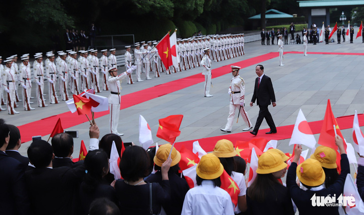 Nhà vua Nhật Bản đón Chủ tịch nước Trần Đại Quang ở hoàng cung - Ảnh 3.