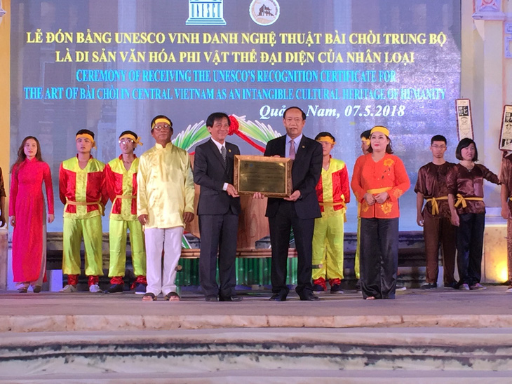 Hội An đón bằng vinh danh bài chòi từ UNESCO - Ảnh 1.