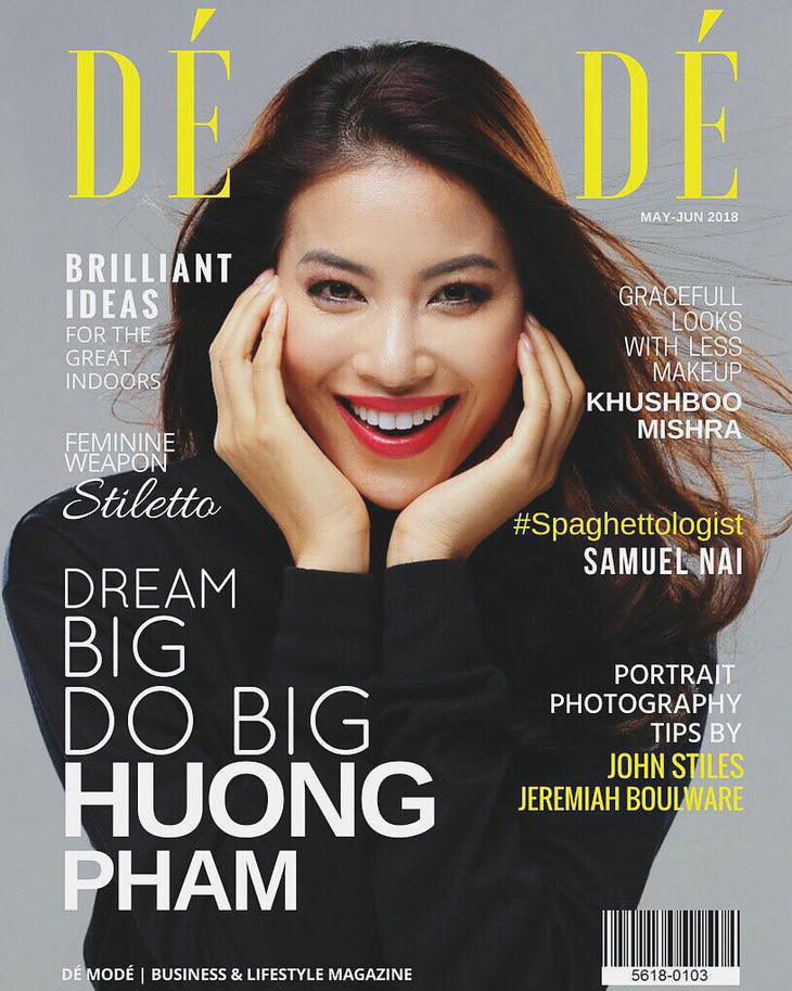 Hoa hậu Phạm Hương rực rỡ trên bìa tạp chí Dé Modé - Ảnh 1.